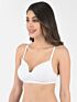 Softline Women's Padded Wire Free T-Shirt Bra in Cotton Stretch Fabric with Elastic Straps, Full Cup design, and Hook Closure
