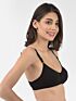 Softline Women's Non Padded Wire Free T-shirt Bra in Cotton Poly Fabric with Elastic Straps, Double Layered Moulded Cups, and Hook Closure