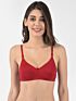 Softline Women's Non Padded Wire Free T-shirt Bra in Cotton Poly Fabric with Elastic Straps, Double Layered Moulded Cups, and Hook Closure
