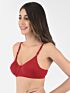 Softline Women's Non Padded Wire Free T-shirt Bra in Cotton Poly Fabric with Elastic Straps, Double Layered Moulded Cups, and Hook Closure