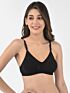 Softline Women's Non Padded Wire Free Bra in Cotton Stretch Fabric with Elastic Straps, Full Cup design, and Hook Closure