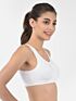 Softline Women's Non Padded Wire Free Sports T-Shirt Bra in Cotton Stretch Fabric with Full Cup Coverage, Broad Underband, Double Layered Cups, and Slip On Design