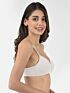 Softline Women's Padded Wire Free T-Shirt Bra in Cotton Stretch Fabric with Elastic Straps, Full Cup design, and Hook Closure