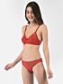 Softline Women's Non Padded Wire Free Bridal Bra & Panty Set in Nylon Spandex Fabric with Straight Back, Elastic Straps, and Hook Closure