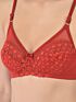Softline Women's Non Padded Wire Free Bridal Bra & Panty Set in Nylon Spandex Fabric with Straight Back, Elastic Straps, and Hook Closure