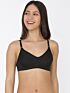 Softline Women's Non Padded Wire Free Bra in 100 % Polyester Fabric with Elastic Straps and Hook Closure