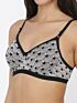 Softline Women's Padded Wire Free Bra in Spandex Nylon Fabric with Elastic Straps and Hook Closure