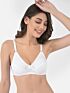 Softline Women's Non Padded Wire Free Bra in Cotton Poly Fabric with Double Layered Cups, Elastic Straps, and Hook Closure