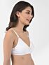 Softline Women's Non Padded Wire Free Bra in Cotton Poly Fabric with Double Layered Cups, Elastic Straps, and Hook Closure