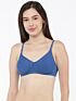 Softline Women's Non Padded Wire Free T-Shirt Bra in Poly Cotton Fabric with Moulded Cups, Transparent Straps, and Hook Closure (B Cup)
