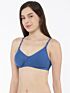 Softline Women's Non Padded Wire Free T-Shirt Bra in Poly Cotton Fabric with Moulded Cups, Transparent Straps, and Hook Closure (B Cup)