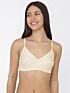 Softline Women's Non Padded Wire Free Bra in 100% Polyester Fabric with Elastic Straps and Hook Closure