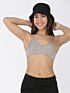 Softline Women's Printed Non Padded Wire Free  Bra in Poly Cotton Fabric with Elastic Straps and Hook Closure