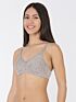 Softline Women's Printed Non Padded Wire Free  Bra in Poly Cotton Fabric with Elastic Straps and Hook Closure