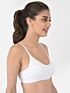 Softline Women's Non Padded Wire Free Sports Bra in 100% Cotton Fabric with Full Cup Coverage, Double Layered Cups, and Slip On Design