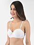 Softline Women's Padded Wired T-Shirt Bra in Cotton Stretch Fabric with Elastic Straps, Full Cup design, and Hook Closure