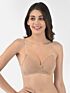 Softline Women's Padded Wire Free T-Shirt Bra in Cotton Stretch Fabric with Elastic Straps, Full Cup design, and Hook Closure