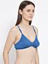 Softline Women's Non Padded Wire Free Bra in Poly Cotton Fabric with Elastic Straps and Hook Closure