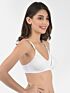 Softline Women's Non Padded Wire Free Bra in Cotton Stretch Fabric with Elastic Straps, Full Cup design, and Hook Closure