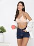 Softline Women's Lightly Padded Wire Free Bra in 100% Polyester Fabric with Elastic Straps and Hook Closure