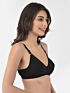 Softline Women's Non Padded Wire Free Bra in Cotton Poly Fabric with Double Layered Cups, Elastic Straps, and Hook Closure