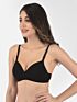 Softline Women's Padded Wire Free T-Shirt Bra in Cotton Stretch Fabric with Elastic Straps, Full Cup design, and Hook Closure